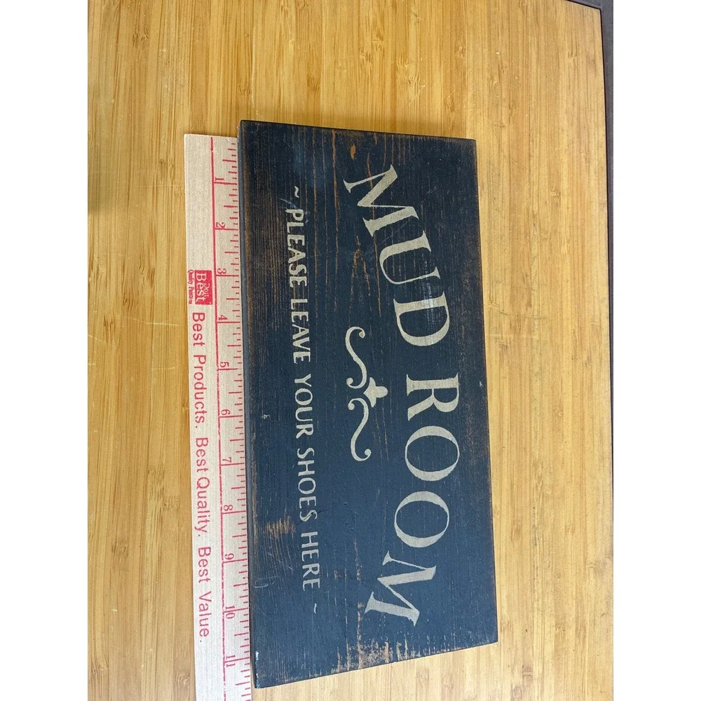 Farmhouse Entryway Set Chalkboard Coat Rack Mud Room & Vintage Laundry Signs